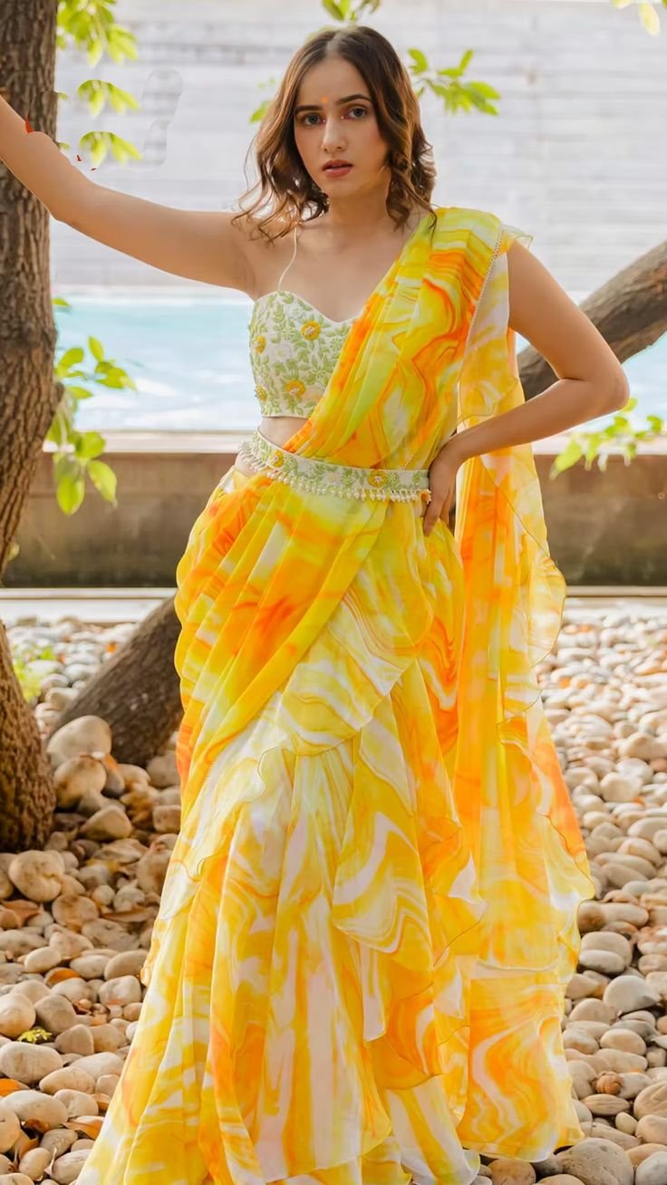 Yellow Saree Blouse